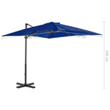 ZNTS Cantilever Garden Parasol with Aluminium Pole Azure Blue 250x250 cm 46987