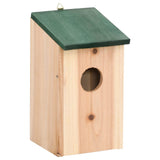 Bird House Green and Wood Solid pine wood Small Durable 276006