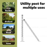 Fence Post with Concrete Base 26 pcs Silver Powder-Coated Steel 3350257
