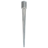 Ground Spikes 12 pcs Silver 7x7x90 cm Galvanised Steel 145406