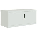 ZNTS File Cabinet Light Grey 90x40x240 cm Steel 3188321