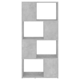 Book Cabinet Room Divider Concrete Grey 60x24x124.5 cm 809084