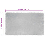 Faux Sheepskin Rug Tafalla Grey 100 x 200 cm Polyester 42021525
