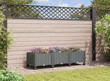 Garden Planter with Wheels Light Grey 120 x 40 x 48 cm PP 3423049
