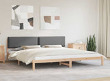 Bed Frame with Upholstered Headboard Dark Grey 180 x 200 cm 877820