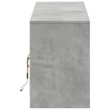 TV Cabinet with LED Concrete Grey 180x34x50 cm Engineered Wood 3307929