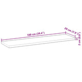 Floating Shelves 4 pcs 100x20x2 cm Oil Finished Solid Wood Acacia 3279510