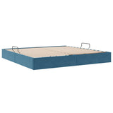 Storage Bed with Mattress Dark Blue 200 x 200 cm Velvet 3370122