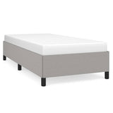 Bed Frame without Mattress Light Grey 90x190 cm Single Single Fabric 349854