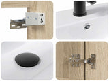Bathroom Vanity Unit with Tap Sonoma Oak 61 x 40 x 74.5 cm 889539