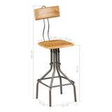 Bar Chairs 2 pcs Solid Reclaimed Teak Wood 245807