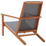 Garden Chair Grey Solid eucalyptus wood Medium Garden Chair 48695