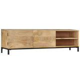 TV Cabinet 145x30x41 cm Solid Mango Wood 247944