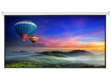 UK Plug, 100 inch 169 Aspect Ratio Manual Self-locking Warp Knitted White Plastic Projection 24596239
