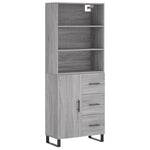 Highboard Grey Sonoma 69.5x34x180 cm Engineered Wood 3189475