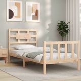 Bed Frame without Mattress Single Solid Wood Pine 3192521