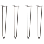 ZNTS Hairpin Table Legs 4 pcs Natural Steel 72 cm Solid Steel 4012427