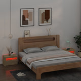 Bedside Cabinets 2 pcs with LEDs Sonoma Oak 60x35x40 cm 3080737