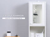 Tall Bathroom Storage Cabinet with Mirror, Narrow Bathroom Unit, Freestanding Bathroom Cupboard with T3398P344167