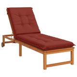 Sunlounger Cushion GEMERT 100% Polyester Red 190 x 60 x 9 cm 947377
