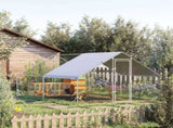 Chicken Walk-in Run, Galvanised Chicken Coop, Hen Poultry House Cage, Rabbit Hutch Pet Playpen T3398P350074