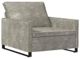 Sofa Set 2 pcs Light Grey Faux Suede Fabric 3433127