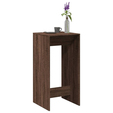 ZNTS Bar Table Brown Oak 51x50x103.5 cm Engineered Wood 854424