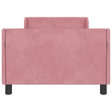 Children's Bed Frame with Headboard Pink 90 x 190 cm Velvet 42010880