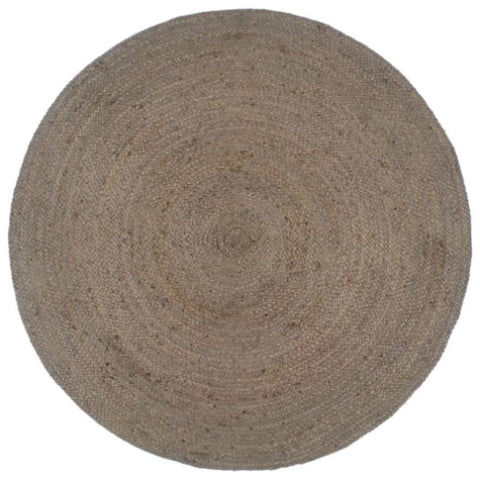 Handmade Rug Jute Round 210 cm Grey 343594