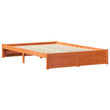 Bed Frame with Storage Headboard Wax Brown 150 x 200 cm 3422700