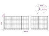 Gabion with 5 mm Wire and 10x10 cm Mesh 850x50x100 cm 3465227