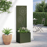Garden Privacy Screen Olive green 50 x 150 cm Cold-rolled steel 876458
