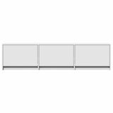TV Cabinet with LED White 165 x 34 x 40 cm Engineered Wood 8006547