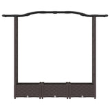 Raised Bed with Trellis and Roof Brown 169 x 40 x 125 cm PP 42032504