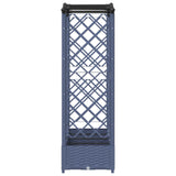 Raised Bed with Trellis and Roof Grey 207 x 40 x 126 cm PP 42032553