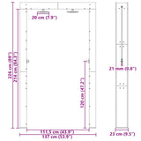 Outdoor Shower 226 cm Impregnated Pine Wood and Stainless Steel 886343