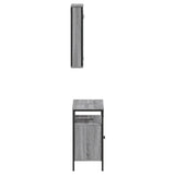 2 Piece Bathroom Furniture Set Grey Sonoma Engineered Wood 3214778