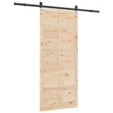 Sliding Door Natural 100 x 208 cm Solid Pine Wood 3445668