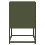 ZNTS Bedside Cabinets 2 pcs Olive Green 36x39x60.5 cm Steel 846563