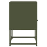 ZNTS Bedside Cabinets 2 pcs Olive Green 36x39x60.5 cm Steel 846563