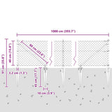 Welded Wire Fence with Spikes 10 x 0.4 m 3351202