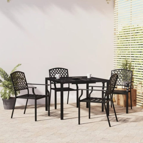 ZNTS 5 Piece Garden Dining Set Anthracite Steel 3188002