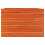 Garden Planter Wax Brown 70x40x46 cm Solid Wood Pine 3282441