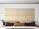 Wall Headboard 12 pcs Cream 90 x 15 cm Fabric 4008357