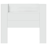 Storage Headboard with LED White Engineered Wood 3418662