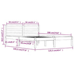 Bed Frame without Mattress 120x190cm White Small Double 810401