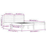 Bed Frame without Mattress 120x190cm White Small Double 810401