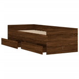 Bed Frame without Mattress Brown Oak 75x190 cm Small Single Small Single 3207363