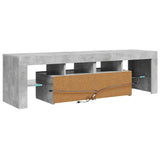 TV Cabinet with LED Lights Concrete Grey 140x36.5x40 cm 804368