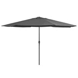 Garden Parasol with Metal Pole 390 cm Anthracite 47380